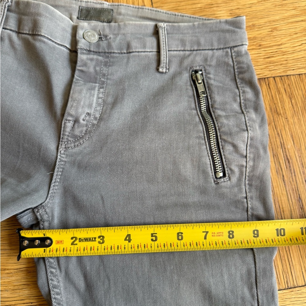 Mother The Crop Zip Muse Jean, Blow Out (Medium Gray) Wash, Sz 25, VGUC - Picture 13 of 16